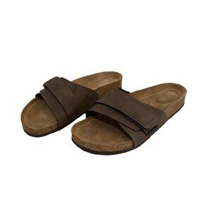 FITORY Women's Flat Sandals with Adjustable Straps, Open Size 10 US